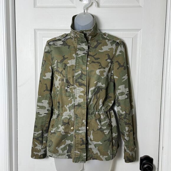 Love Tree Jackets & Blazers - Cotton Camo Utility Jacket Military Drawstring Waist Cargo Gorpcore
